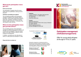 Participation Management Is Carried out by Points in the Cities of Rheine, Steinfurt, Greven, Participation Management Lengerich and Ibbenbüren