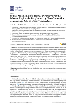 Spatial Modelling of Bacterial Diversity Over the Selected Regions in Bangladesh by Next-Generation Sequencing: Role of Water Temperature