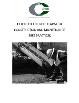 Exterior Concrete Flatwork Construction and Maintenance Best Practices