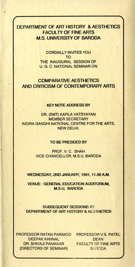 Comparative Aesthetics and Criticism of Contemporary Arts