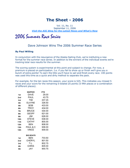 2006 Summer Race Series
