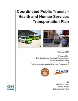 Coordinated Public Transit – Health and Human Services Transportation Plan