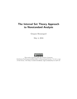 The Internal Set Theory Approach to Nonstandard Analysis