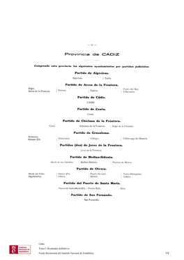 Partido De Algeciras . Partido De Arcos De La Frontera. Partido De