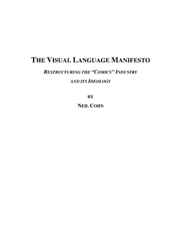 The Visual Language Manifesto