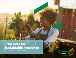 Principles for Sustainable Insurance 2020 ANNUAL DISCLOSURE Sustainable Development at Desjardins Insurance1