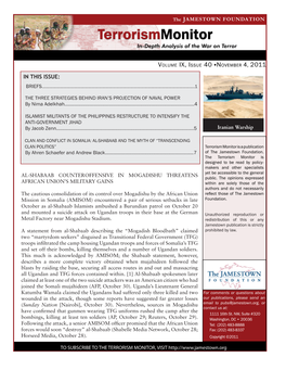 Al-Shabaab and the Myth of “Transcending Clan Politics” Terrorism Monitor Is a Publication by Ahren Schaefer and Andrew Black