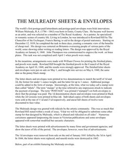 The Mulready Sheets & Envelopes