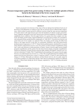 Pressure-Temperature Paths from Garnet-Zoning: Evidence for Multiple Episodes of Thrust Burial in the Hinterland of the Sevier Orogenic Belt