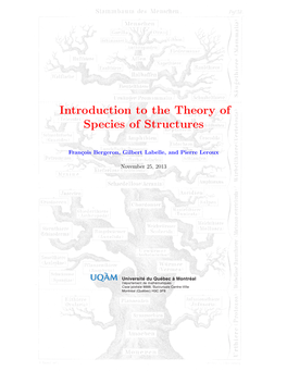 Introduction to the Theory of Species of Structures