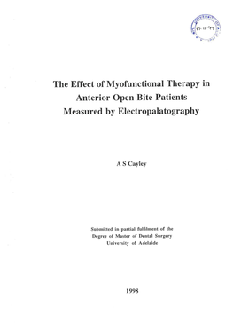 Anterior Open Bite Patients Measured by Electropalatography