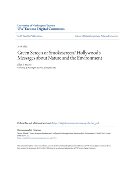 Green Screen Or Smokescreen? Hollywood's Messages About Nature and the Environment Ellen E