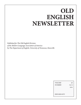 Old English Newsletter