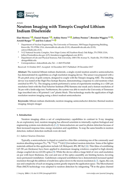 Neutron Imaging with Timepix Coupled Lithium Indium Diselenide