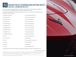 Near Field Communication (NFC) Device Compatibility List