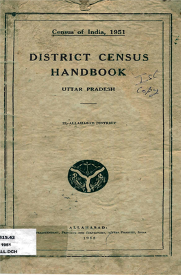 District Census Handbook, 22-Allahabad, Uttar Pradesh