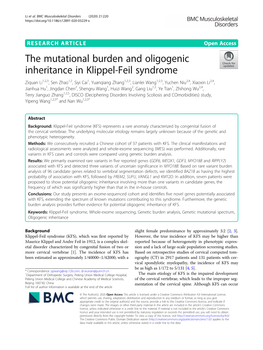 The Mutational Burden and Oligogenic