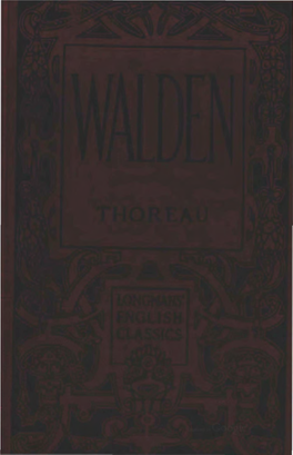 Thoreau's Walden