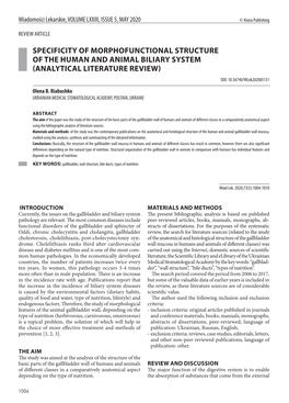 ANALYTICAL LITERATURE REVIEW) DOI: 10.36740/Wlek202005131