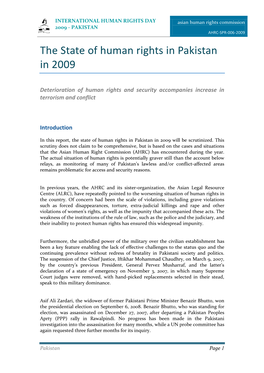 Human Rights Report 2009