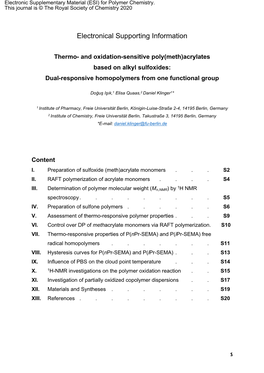 Electronical Supporting Information