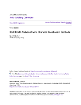 Cost-Benefit Analysis of Mine Clearance Operations in Cambodia