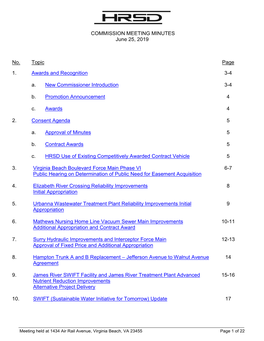 COMMISSION MEETING MINUTES June 25, 2019