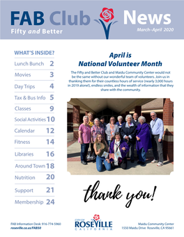 April Is National Volunteer Month