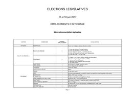 Elections Legislatives