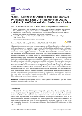 Phenolic Compounds Obtained from Olea Europaea By-Products and Their Use to Improve the Quality and Shelf Life of Meat and Meat Products—A Review