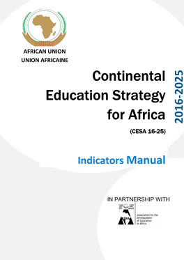 Continental Education Strategy for Africa (CESA 16-25) Indicators Manual