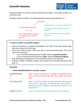 Scientific Notation