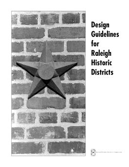 Design Guidelines for Raleigh Historic Districts