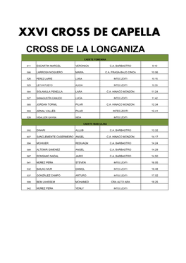 Xxvi Cross De Capella Cross De La Longaniza