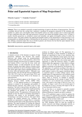 Polar and Equatorial Aspects of Map Projections?