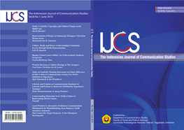 The Indonesian Journal of Communication Studies Vol.8 No.1 June 2015