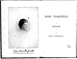 Mary Wakefield's Quaker Descent