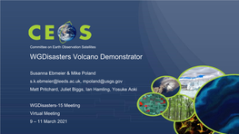 Wgdisasters Volcano Demonstrator