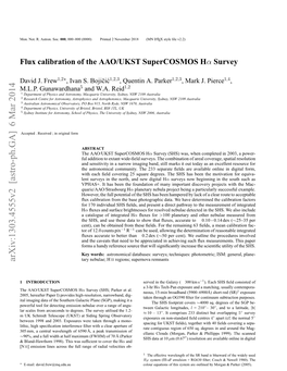 Flux Calibration of the AAO/UKST Supercosmos Hα Survey