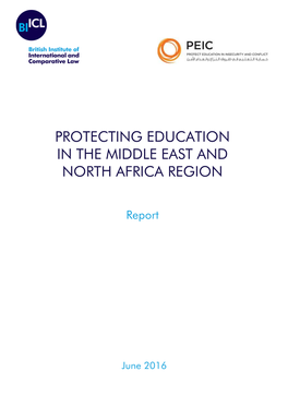 Protecting Education in the Middle East and North Africa Region