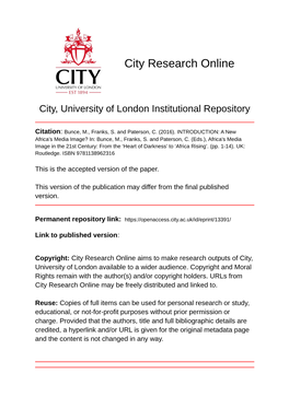 City Research Online