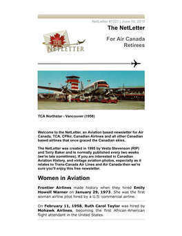 The Netletter Women in Aviation