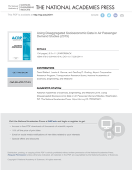 Using Disaggregated Socioeconomic Data in Air Passenger Demand Studies (2019)