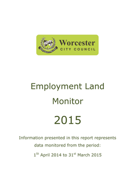 Employment Land Monitor 2015