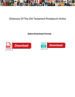 Dictionary of the Old Testament Pentateuch Online