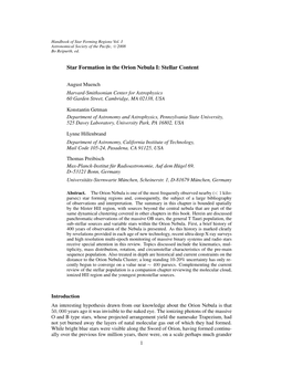 Star Formation in the Orion Nebula I: Stellar Content