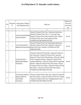 List of Polling Stations for 221 Kadayanallur Assembly Constituency