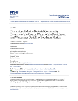 Dynamics of Marine Bacterial Community Diversity