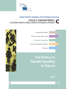 The Policy on Gender Equality in Cyprus