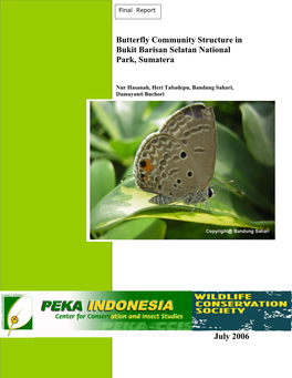 Butterfly Community Structure in Bukit Barisan Selatan National Park, Sumatera
